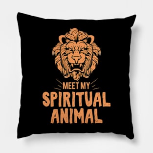 Meet my spiritual Animal Löwen Pillow