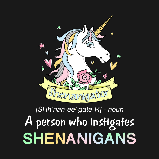 Shenanigator Definition Funny Unicorn by Danielsmfbb