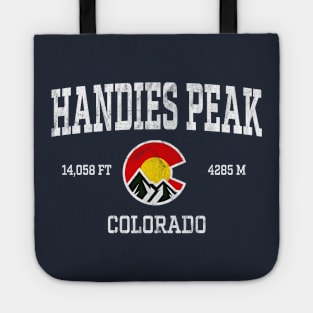 Handies Peak Colorado 14ers Vintage Athletic Mountains Tote