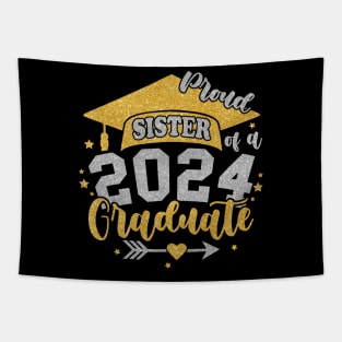 Sister Senior 2024 Proud Sister of a Class of 2024 Graduate Sister Tapestry