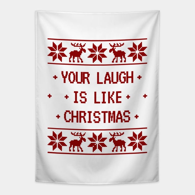 Wynonna Earp Christmas - Red Font Tapestry by viking_elf