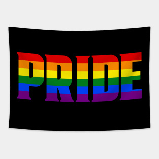 Pride Love Rainbow Font Tapestry