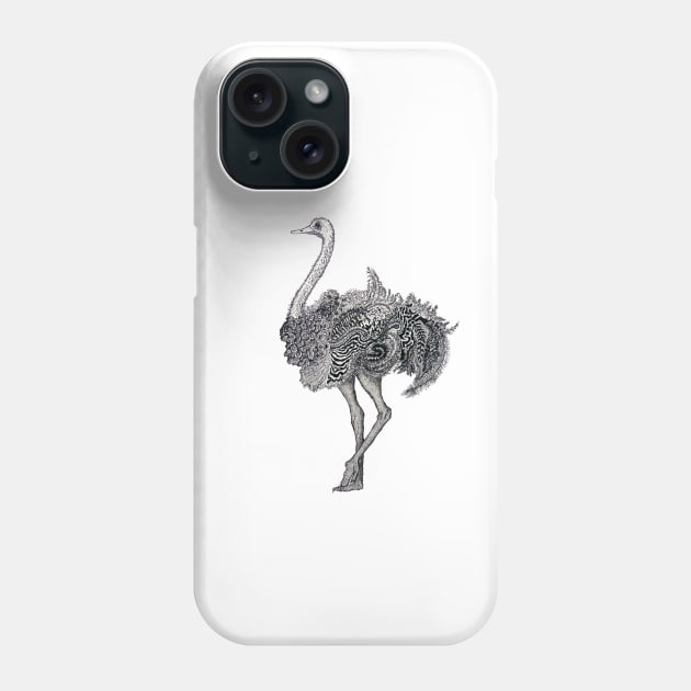 Ostrich Phone Case by Kuhtina