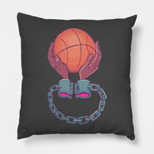 hands in chains holding a basketball Pillow