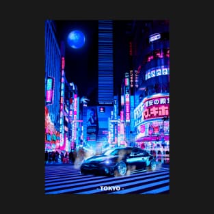 Car Neon Tokyo Synthwave T-Shirt