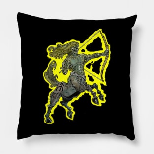 Zombie Art : ZOMBIE ZODIAC HORRORSCOPE (Sagittarius) T-Shirt Pillow