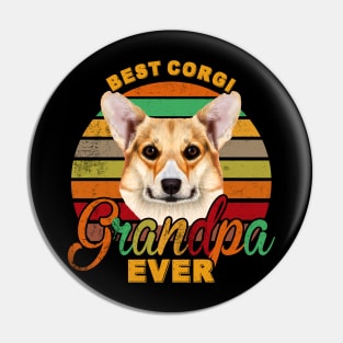 Best Corgi Grandpa Ever Pin