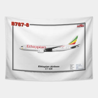 Boeing B787-8 - Ethiopian Airlines (Art Print) Tapestry