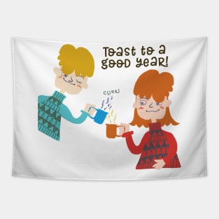 Toast to a good year Tapestry
