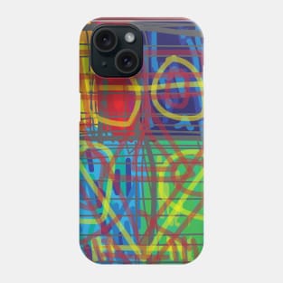 Image of colorful abstract art illustration Phone Case