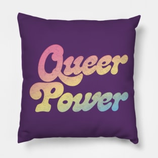 Queer Power / Original Retro Typography Design Pillow