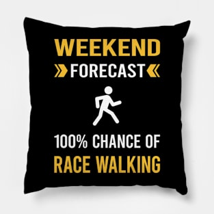 Weekend Forecast Race Walking Pillow