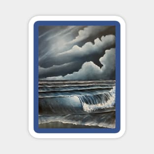 Blue Gray Seascape Magnet