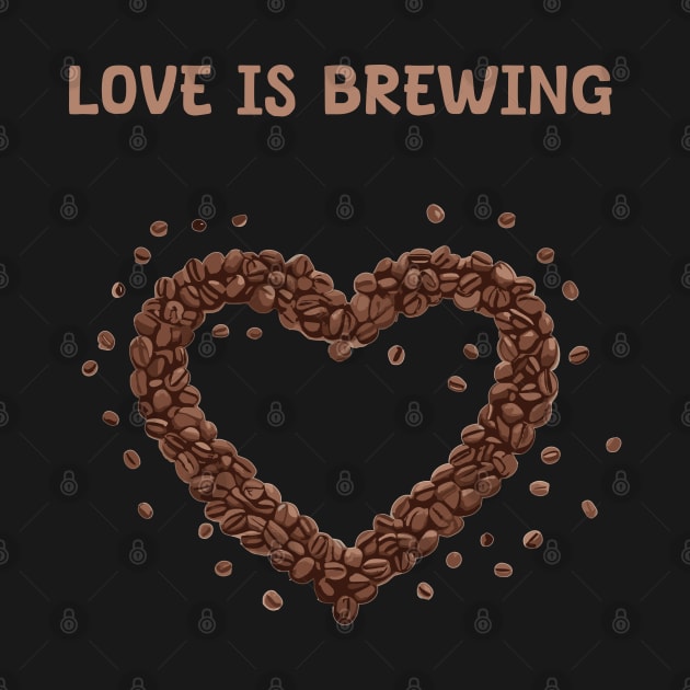 Heart made from coffee beans by Patterns-Hub