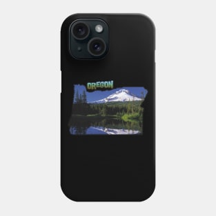 Oregon State Outline (Mount Hood) Phone Case