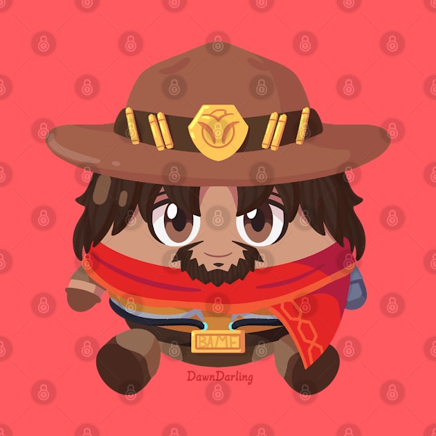 Round McCree - OW by DawnDarling