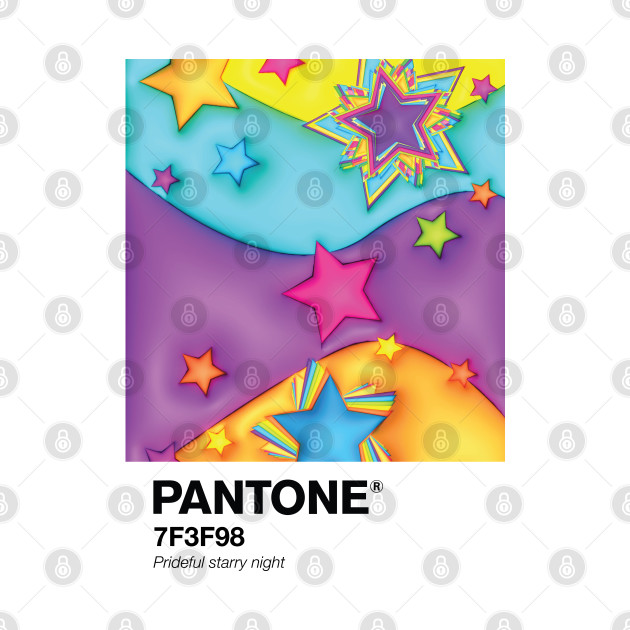 Pantone Pride Starry Night Portrait by theartistmusician