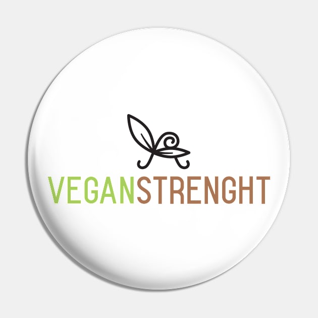 VEGAN STRENGHT - design for vegan powerlifting Pin by Thom ^_^