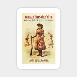 Buffalo Bill's Wild West Show Annie Oakley Vintage Theater Advertising Wall Art Magnet