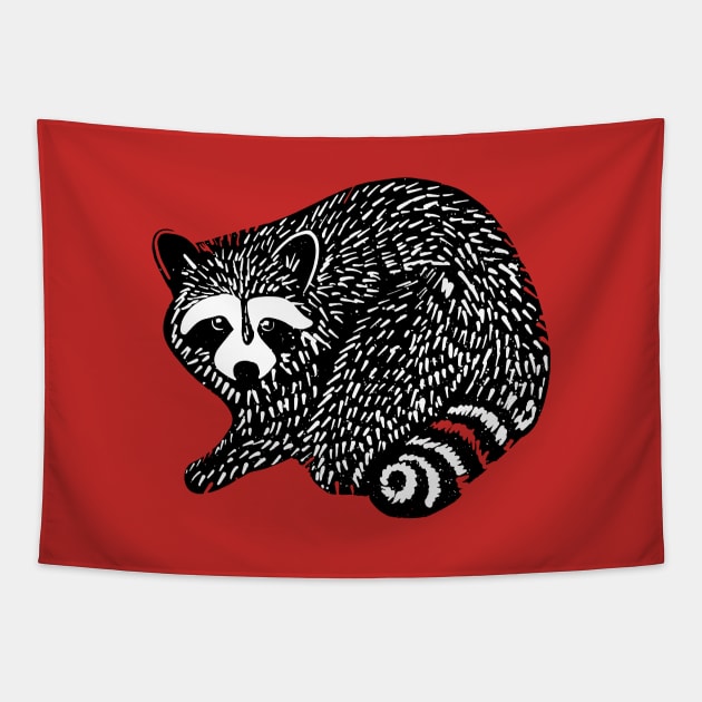 Raccoon the first Tapestry by divafern