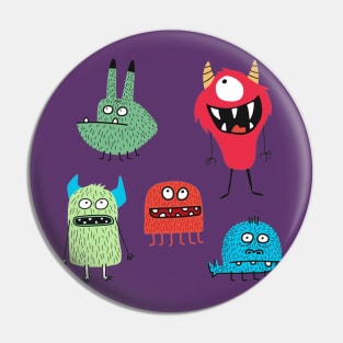 Cute Monsters Pin