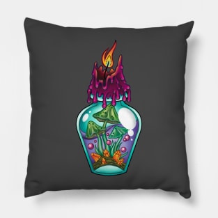 Spooky witch mushroom potion poison bottle Pillow