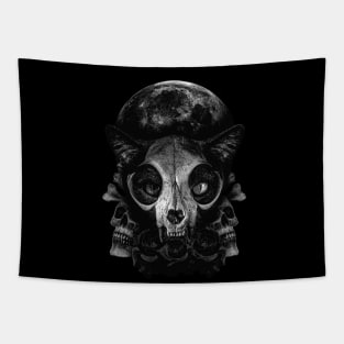 Skull Cat Tapestry