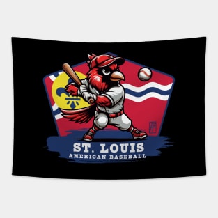 USA - American BASEBALL - St. Louis - Baseball mascot - St. Louis baseball Tapestry