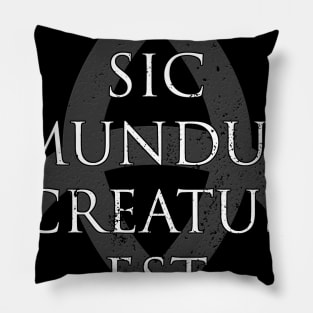 Sic Mundus Creatus Est Dark Pillow