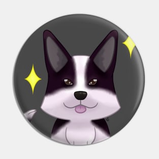 Black Cardigan corgi Pin