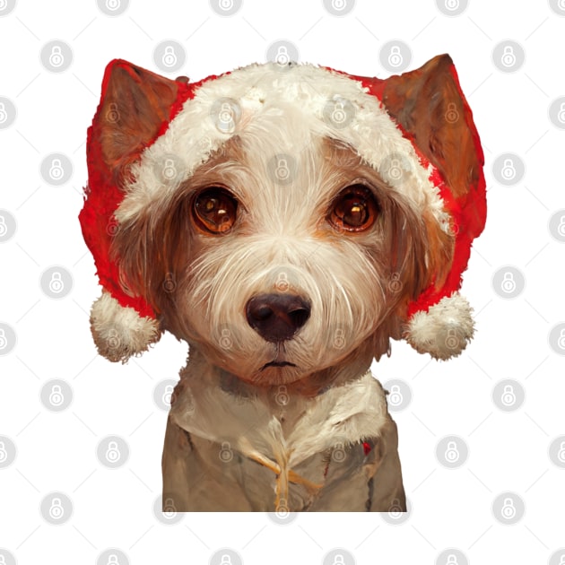 Sad Dog At Christmas by AbstractArt14