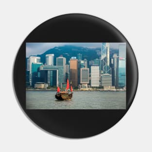 Grand Victoria Harbour - Hong Kong - River Artwork Pin