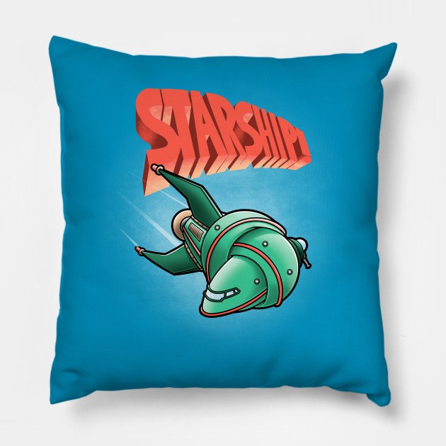 Starship Pillow by Cromanart