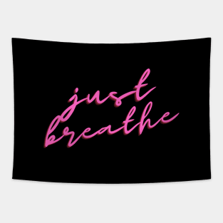 Just breathe in pink Tapestry