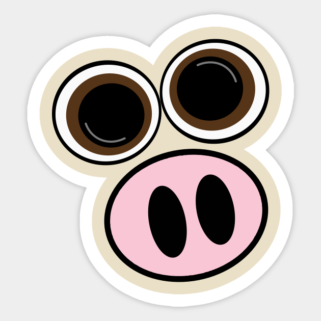 Cow eyes and snout - Cow - Sticker | TeePublic Cow eyes and snout - Cow - Sticker | TeePublic