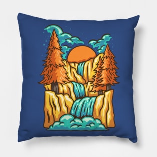 Nature Illustration Pillow