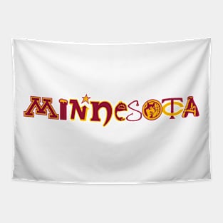 Minnesota Text Images Tapestry