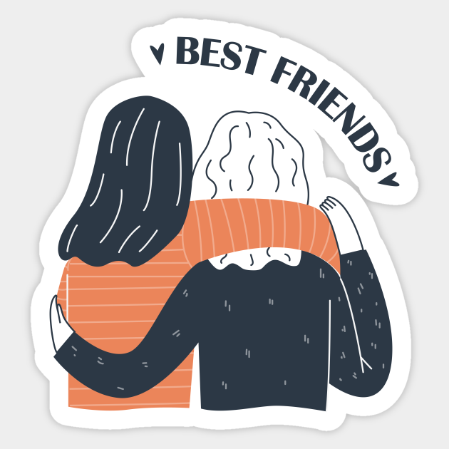 Best Friends Girls - Friendship - Sticker | TeePublic
