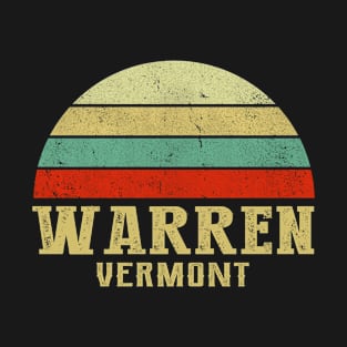 WARREN VERMONT Vintage Retro Sunset T-Shirt