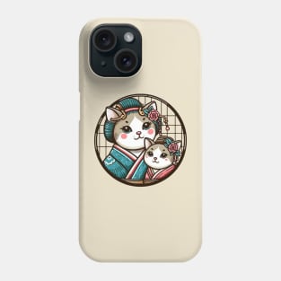 Japanese cat mom Phone Case