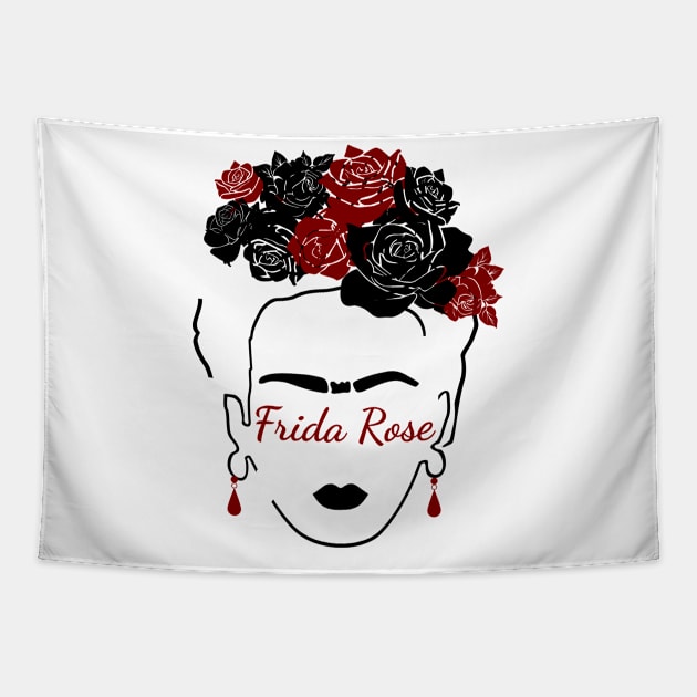 Frida Rose vintage  artist mexican Tapestry by NAGANIES