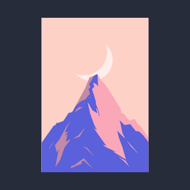 Dreamy mountaintop illustration by lisousisa