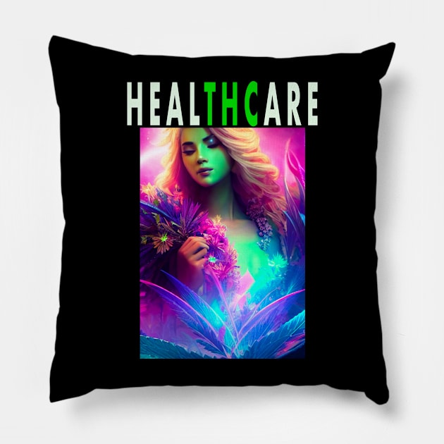 HEALTHCARE - THC Pot Leaf | Support Medical Marijuana Weed Pillow by aditchucky