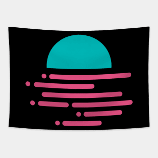 Future Retrowave Minimalism Tapestry