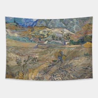 Landscape at Saint-Remy (Enclosed Field with Peasant) by Vincent van Gogh Tapestry