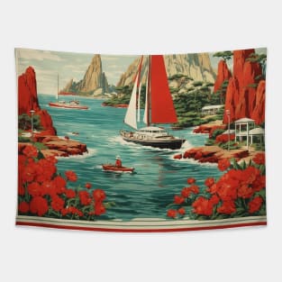 Marine Park Australia Vintage Travel Poster Art Tapestry