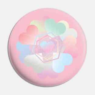 kawaii - in love - pink Pin