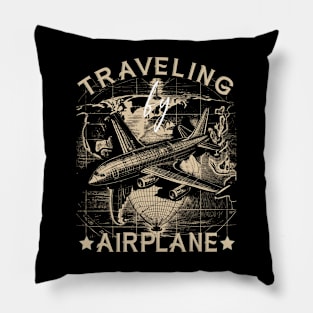 Traveling by Airplane Pillow