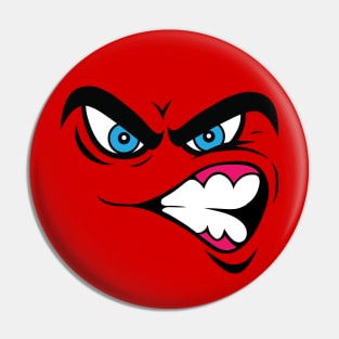 Angry Face, Bad Mood Pin