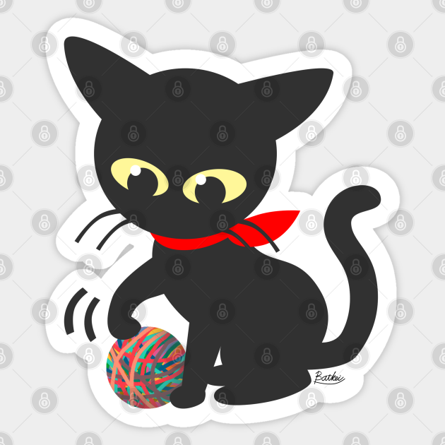 Playing with the ball - Animal - Sticker
